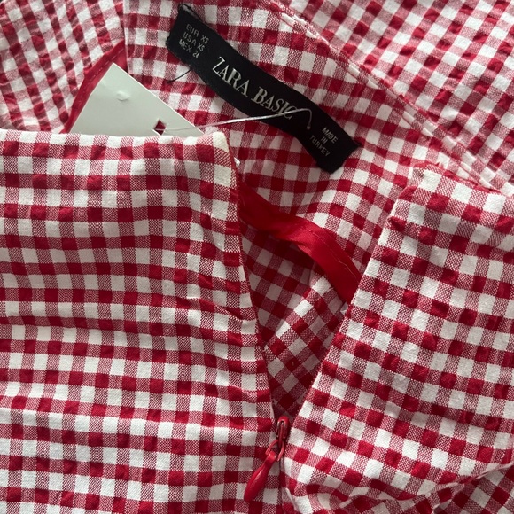 NWT Zara high-waisted Gingham frilly Shorts! - Picture 8 of 9
